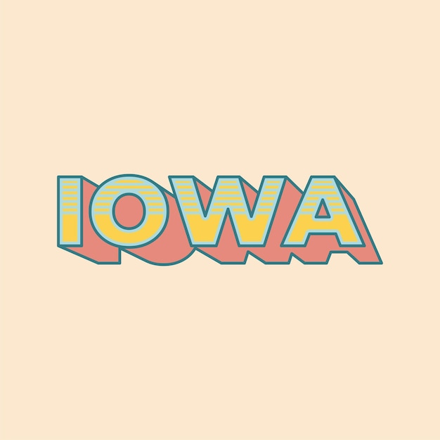 Plik wektorowy iowa state country vector retro vintage napis design