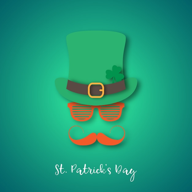 Irlandczyk z imbirowym wąsem w kapeluszu i okularach.