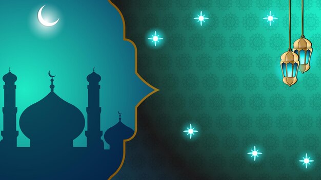Plik wektorowy islamska koncepcja projektowania kartek z okazji ramadanu