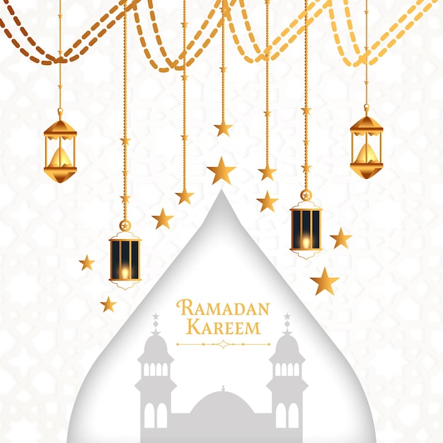 Islamska Ramadan Kareem Tło Ilustracja