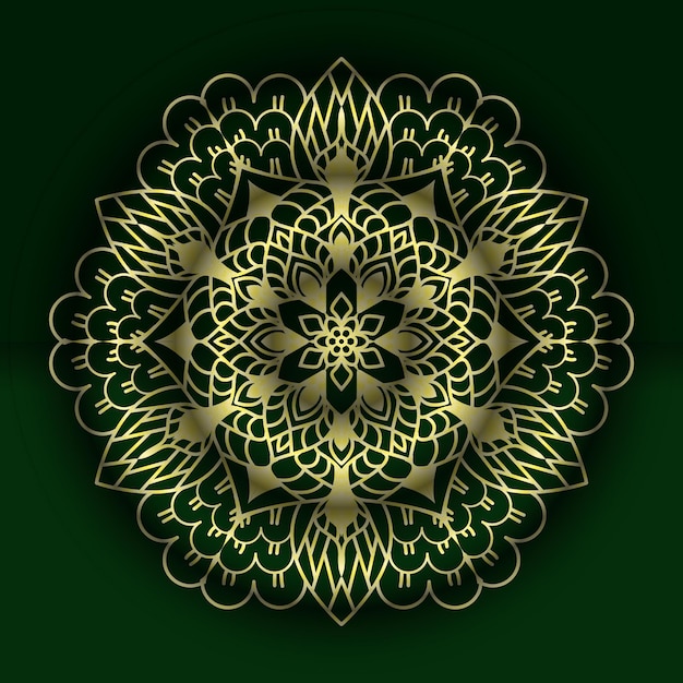 Plik wektorowy islamski luksusowy ozdobny wzór mandali w tle