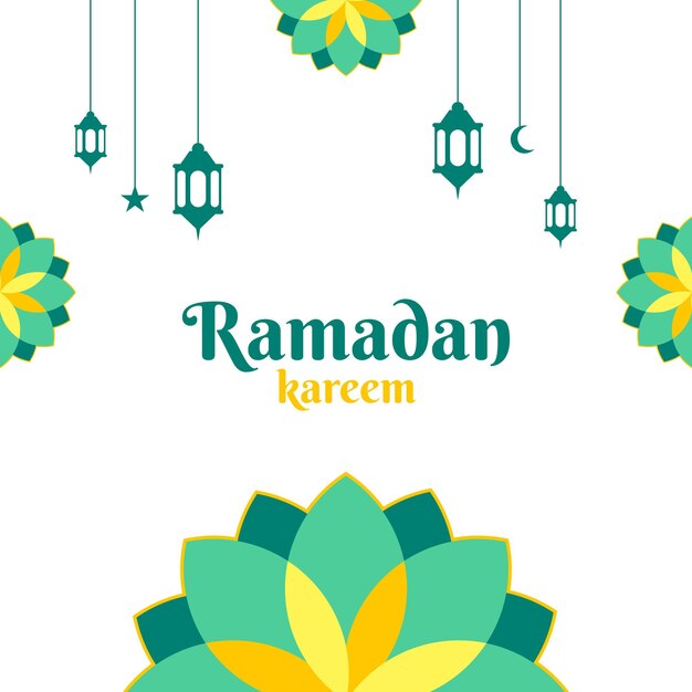 Islamski Styl Ramadan Kareem Tło Ilustracja Wektorowa Dla Plakatów I Banerów Z Kartkami Powitalnymi