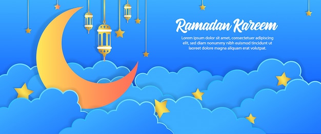 Plik wektorowy islamski transparent ramadan kareem