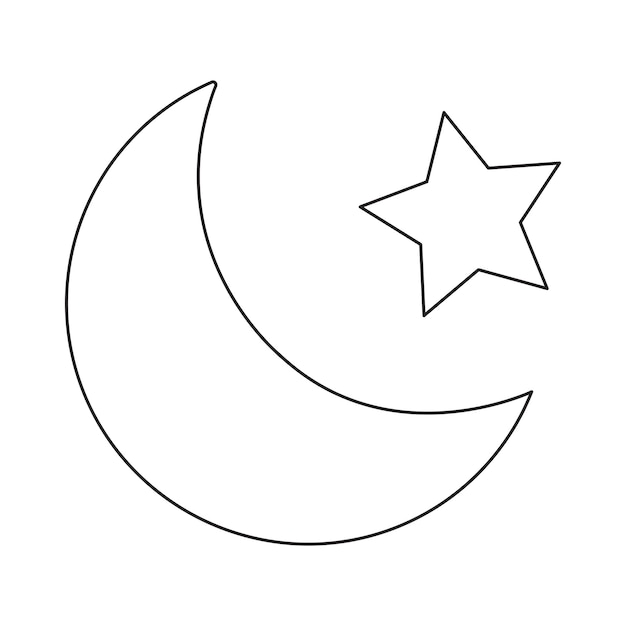 Islamskich ikon można używać w miesiącu Ramadan, Eid i Eid Al-Adha. dla logo - symbol pogody