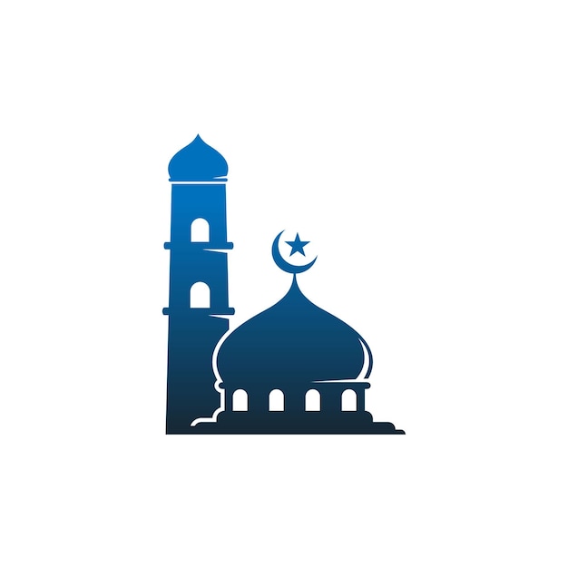 Islamskie logo Meczet ikona projekt wektor szablon