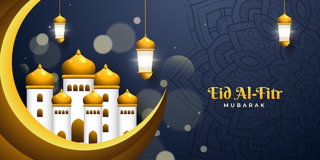 Islamskie Tło Eid Mubarak