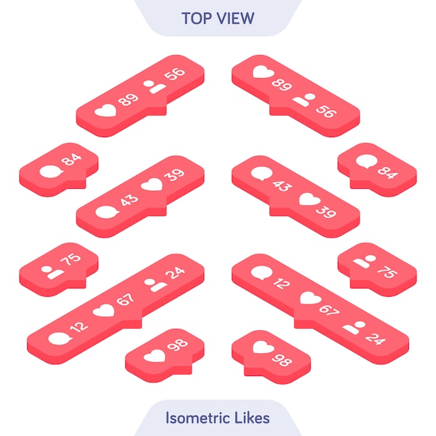 Isometric Instagram Likes