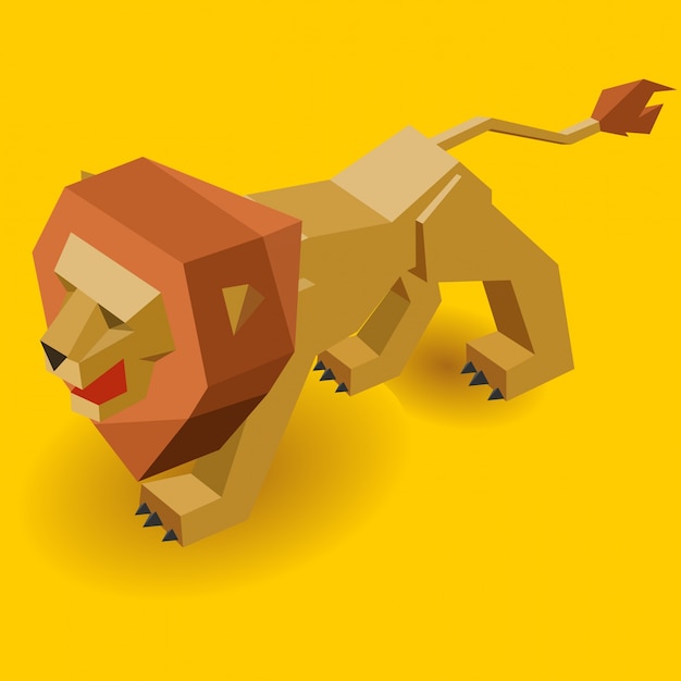 Isometric Lion