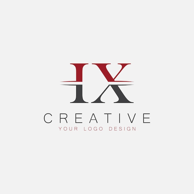 IX początkowy monogram z literą kreatywnego logo