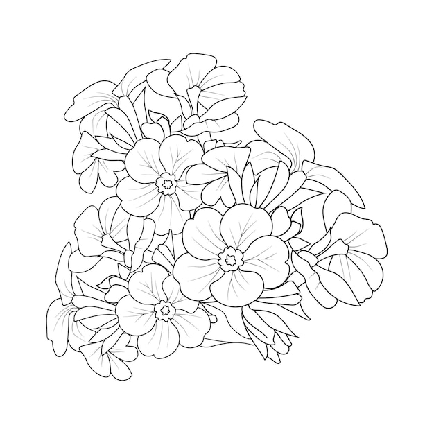 Izolowana główna róża ręcznie rysowane clipart