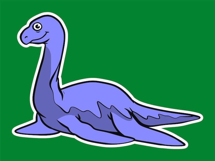 Wektor izolowany dinozaur stojący na naklejce ilustracja kreskówka