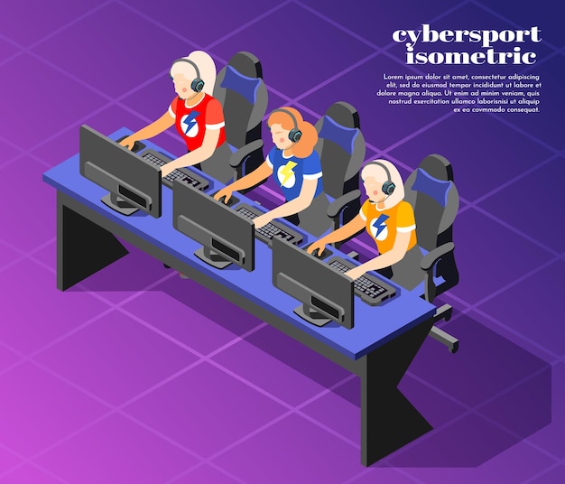 Izometryczna Ilustracja Cybersport