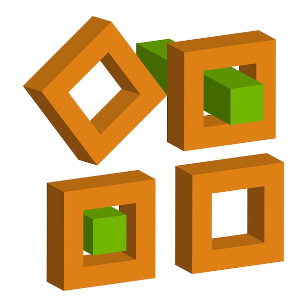 Plik wektorowy izometryczne bloki kolekcja korporacyjnych elementów logo vector illustration zdjęcie akcji
