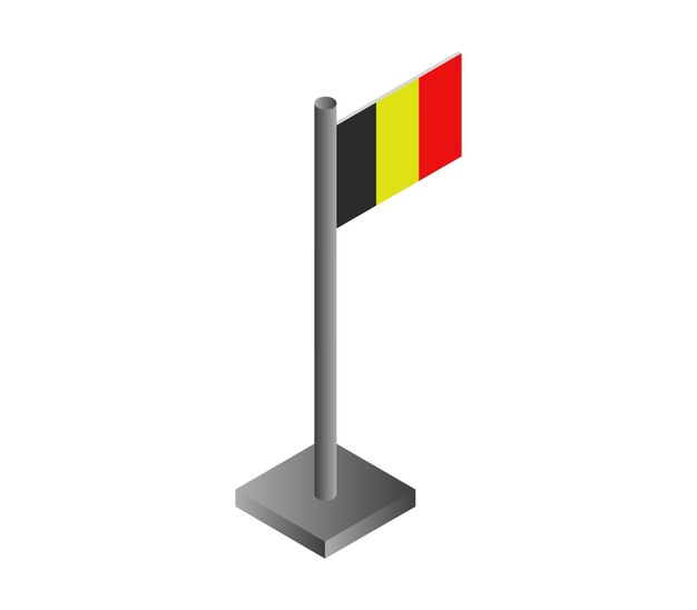 Izometryczne flaga Belgii