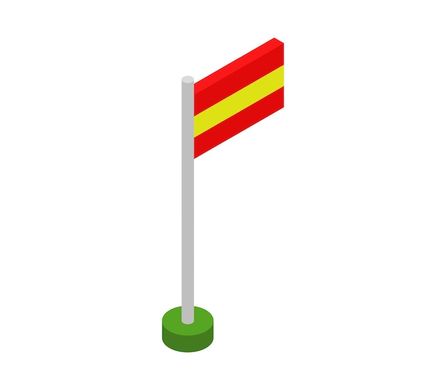 Izometryczne Flaga Hiszpanii