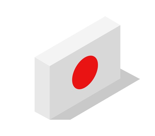 Izometryczne flaga japonii