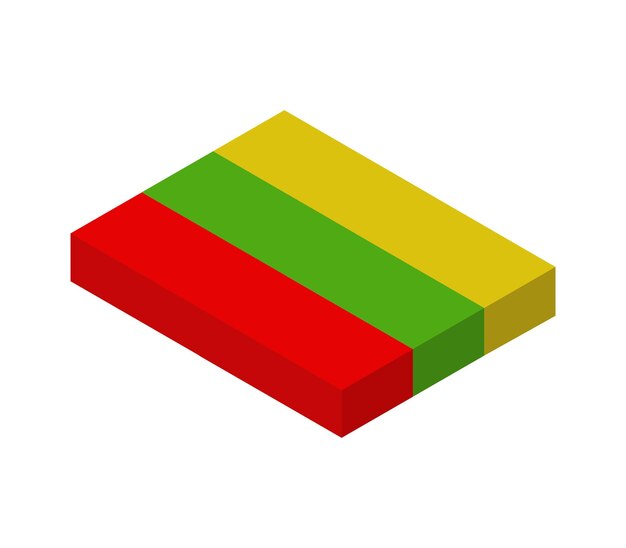 Izometryczne flaga Litwy