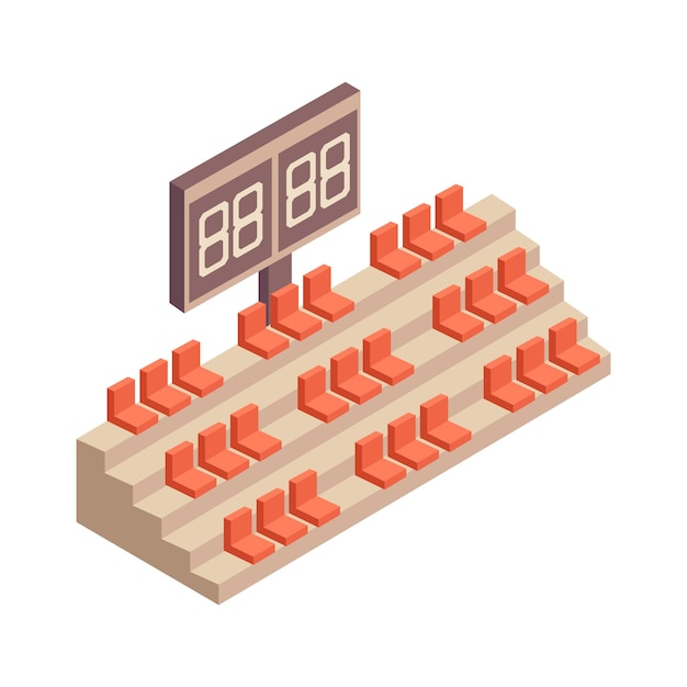 Plik wektorowy izometryczne trybuny stadionowe