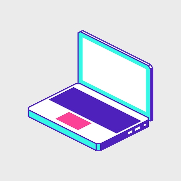 Plik wektorowy izometryczne wektor ikona ilustracja laptopa