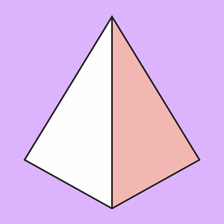 Wektor izometryczny czworościan geometryczny kształt