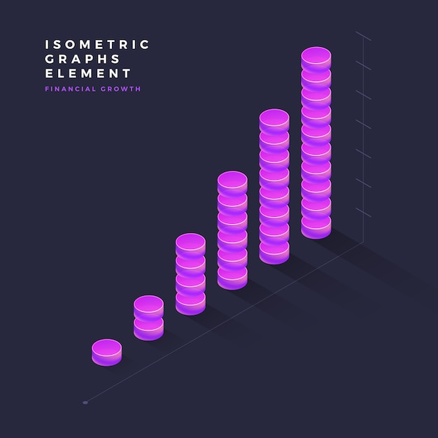 Plik wektorowy izometryczny element graficzny