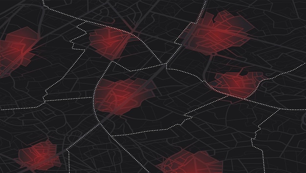 Izometryczny Obszar Zamknięty. Nawigacja Po Mapie Gps Do Własnego Domu. Dzielnica, Droga. Szczegółowy Widok Miasta.