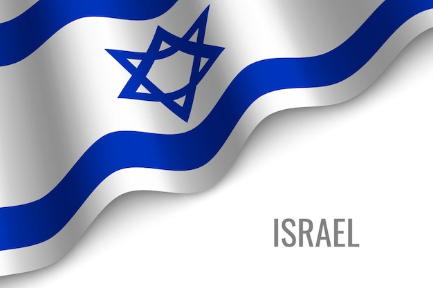 Plik wektorowy izrael macha flagą izraela
