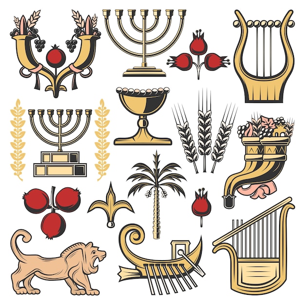 Izrael Symbole Judaizmu Religii Kultury żydowskiej