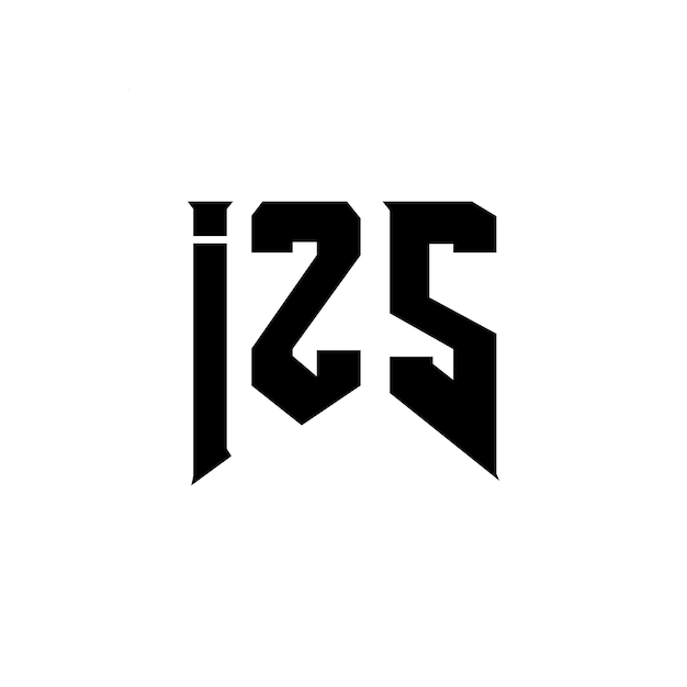 IZS logo litery dla firmy technologicznej IZS projektowanie logo czarno-białe kombinacja kolorów logo IZS wektor IZS projekt ikony IZS alfabet IZS typografia projektowanie logo