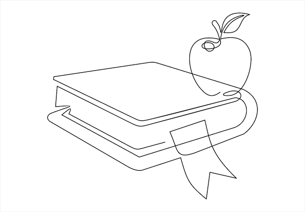 Plik wektorowy jabłko siedzi na górze pudełka z wstążką wokół niego