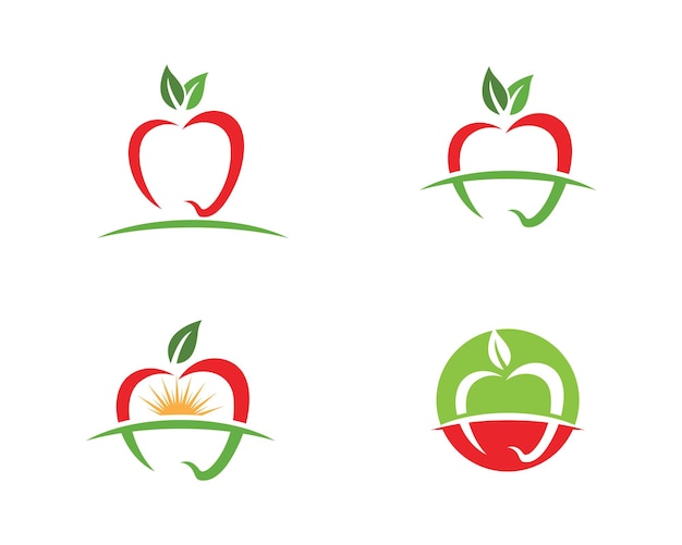 Jabłko wektor ilustracja projekt ikona