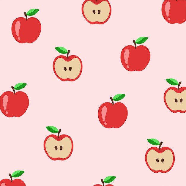 Jabłko Wzór Tło Owoców Ilustracja Wektorowa