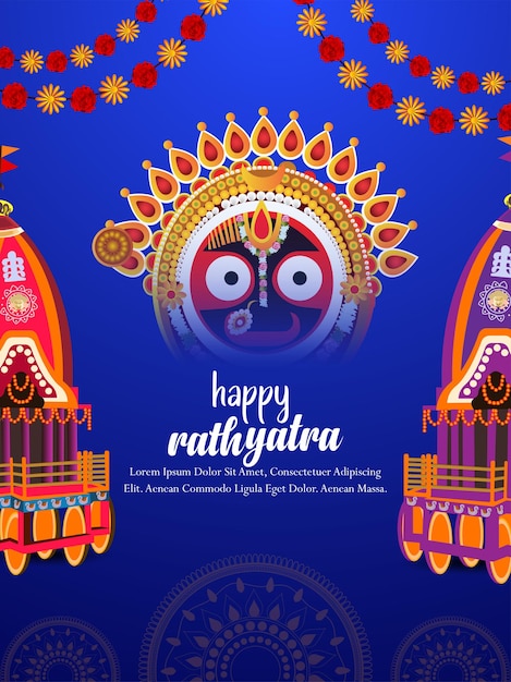 Jaggannath Rath Yatra Tło Uroczystości