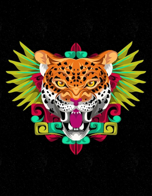 Jaguar Aztec Quetzal Art