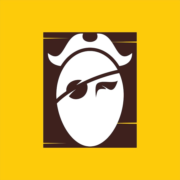 Jajko Pirat Z Inspiracją Do Projektowania Logo Blindfold.