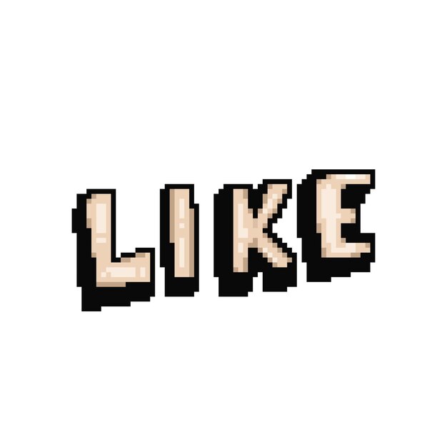 jak tekst w stylu pixel art