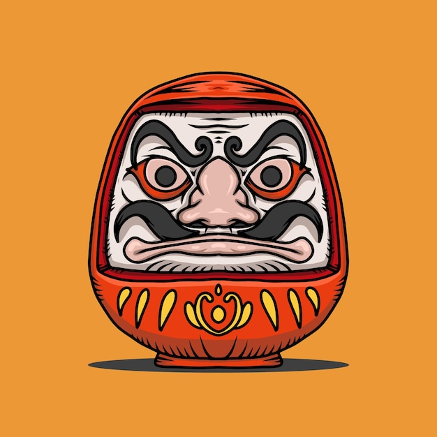 Japońska Lalka Daruma Ilustracja