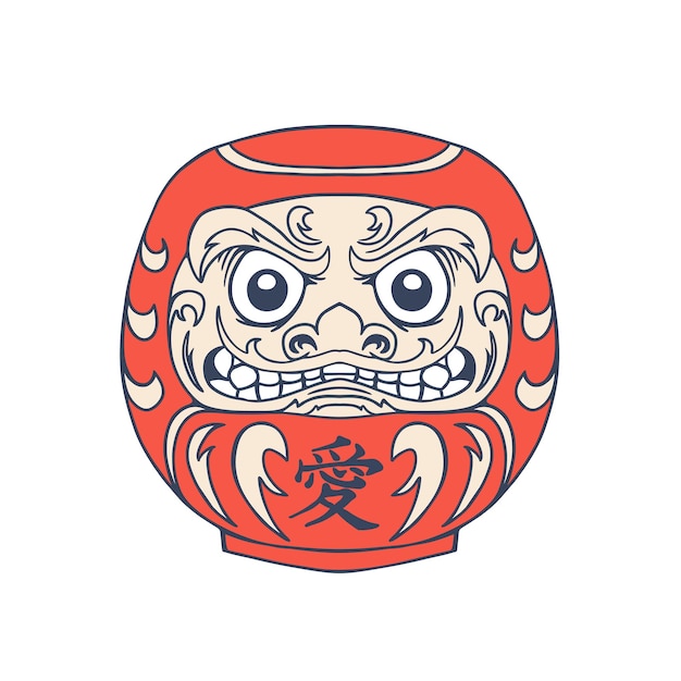 japońska lalka daruma ilustracja