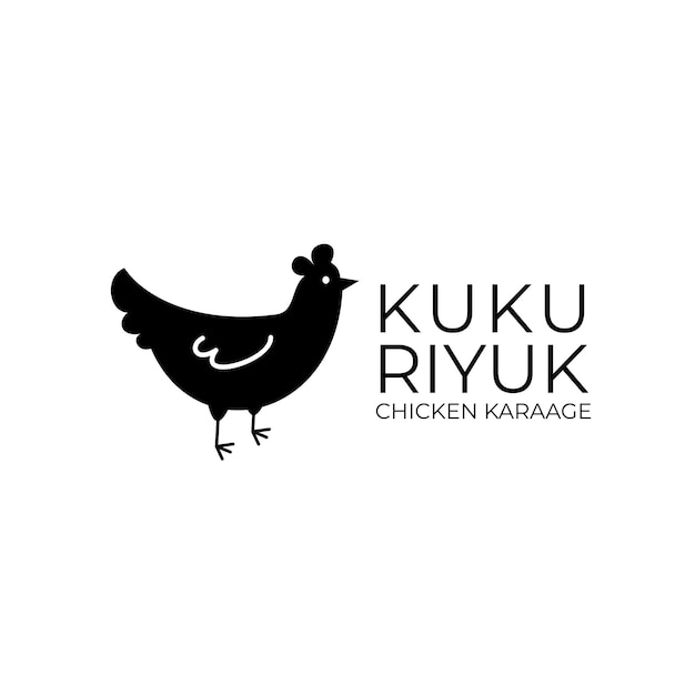 Plik wektorowy japoński design logo kurczaka karaage