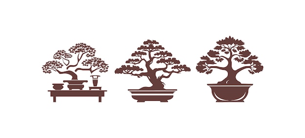 Plik wektorowy japoński wektor sztuki bonsai