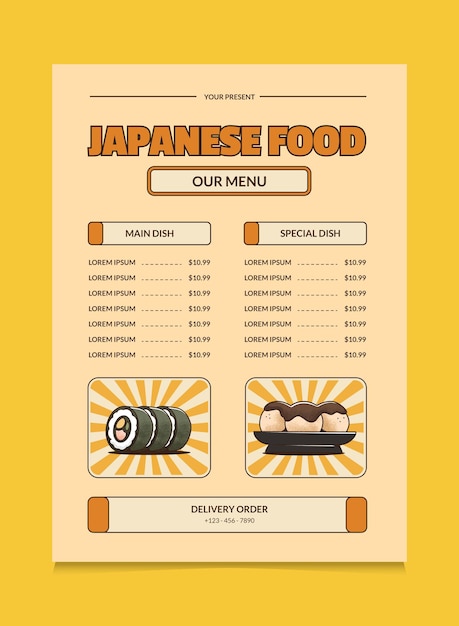 Plik wektorowy japońskie plakaty menu odpowiednie do promocji