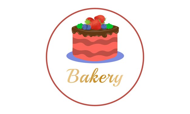Jasne logo ciasta dla cukiernic i piekarni
