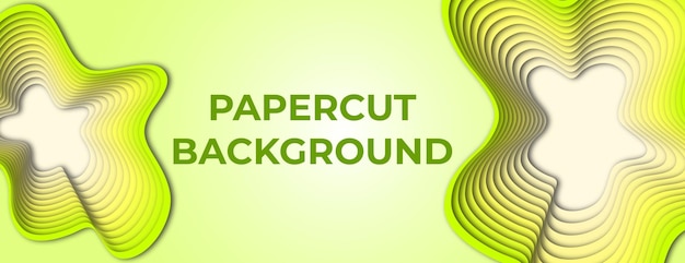 Plik wektorowy jasnozielony papier wyciąć tło z abstrakcyjnymi kształtami