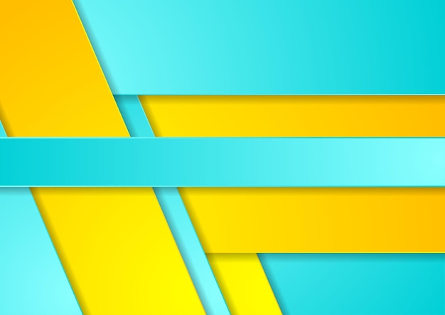 Jasny cyjan i żółty abstrakcyjne tło korporacyjne Geometryczna ilustracja wektorowa dla ulotek, broszur, projektów graficznych sieci web