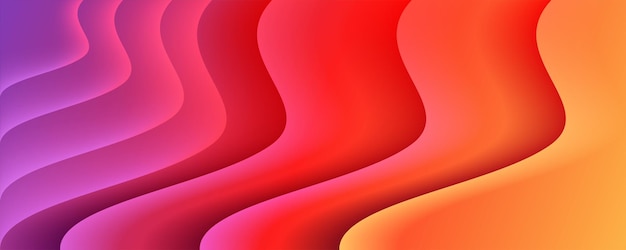 Jasny, nowoczesny gradient żółty pomarańczowy fioletowy kreatywny baner