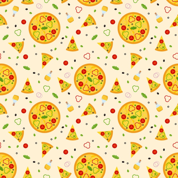 Jasny wektor wzór z pizzy