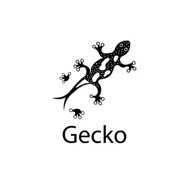 Jaszczurka Kameleon Gecko Animall Logo I Symbol Ilustracji Wektorowych