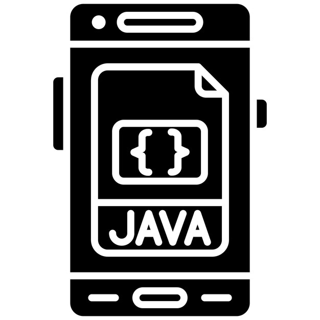 Javascript Glyph Solid Black Ilustracja