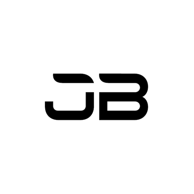 JB monogram logo projekt litery tekst nazwa symbol monochromatyczny logo alfabet znak prosty logo
