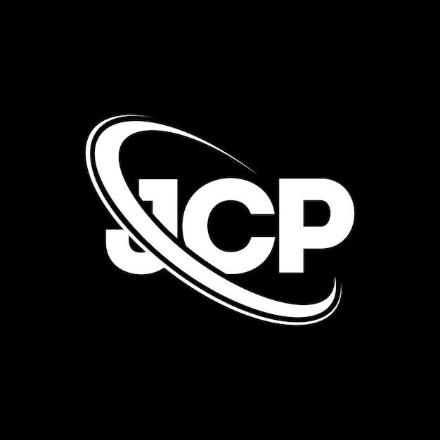 JCP logo JCP letter JCP letter logo design inicjały JCP logo powiązane z okręgiem i dużymi literami monogram logo JCP typografia dla biznesu technologicznego i marki nieruchomości